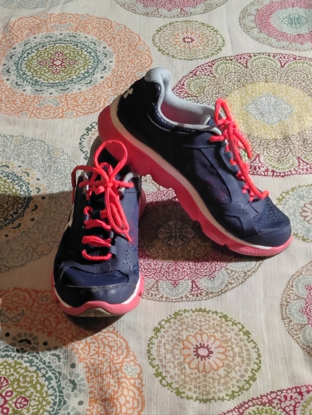 Under Armour Navy & Hot Pink Athletic Sneakers